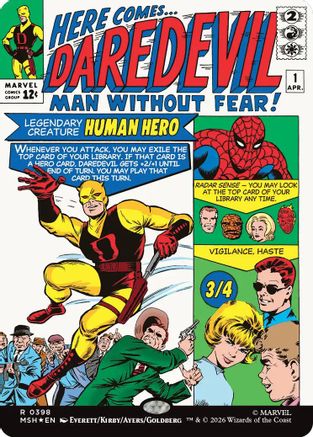 Daredevil, Man Without Fear (Borderless) (0398) (MSH-398) - Marvel Super Heroes Foil-1