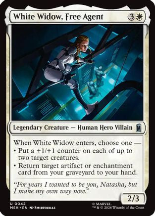 White Widow, Free Agent (MSH-042) - Marvel Super Heroes Foil-1