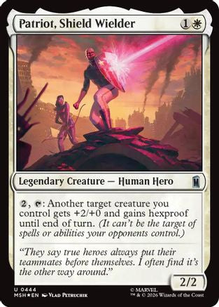 Patriot, Shield Wielder (Surge Foil) (MSH-444) - Marvel Super Heroes Foil-1
