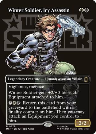 Winter Soldier, Icy Assassin (Borderless) (MSH-377) - Marvel Super Heroes-1