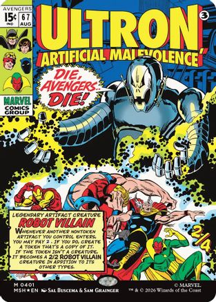 Ultron, Artificial Malevolence (Borderless) (0401) (MSH-401) - Marvel Super Heroes Foil-1