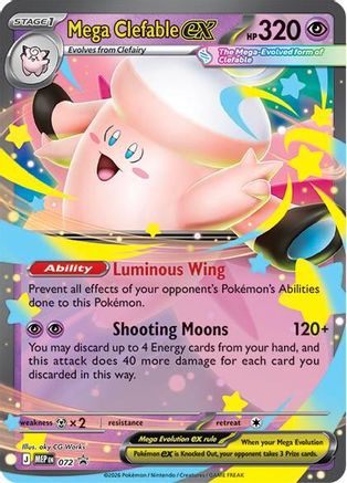 Mega Clefable ex 072  - Holofoil ME Mega Evolution Promo - Promo-1