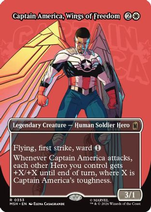 Captain America, Wings of Freedom (Borderless) (MSH-353) - Marvel Super Heroes-1