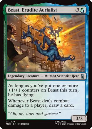 Beast, Erudite Aerialist (MSH-206) - Marvel Super Heroes Foil-1