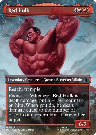Red Hulk (Borderless) (MSH-329) - Marvel Super Heroes-1
