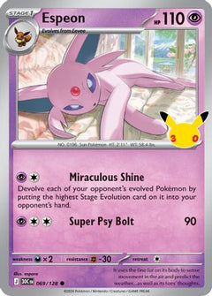 Espeon 069  - Holofoil ME 30th Celebration - Common-1