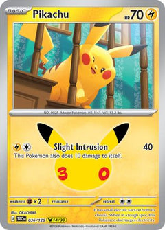 Pikachu 036/128  - Holofoil ME 30th Celebration - None-1
