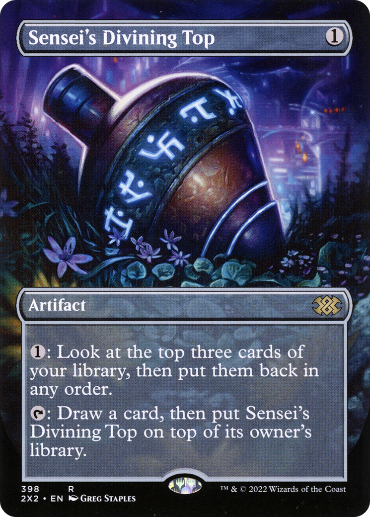 Sensei's Divining Top (Borderless Alternate Art) [Double Masters 2022]-1