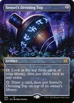Sensei's Divining Top (Borderless Alternate Art) [Double Masters 2022]-1