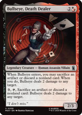 Bullseye, Death Dealer (MSH-209) - Marvel Super Heroes Foil-1