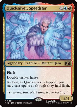 Quicksilver, Speedster (MSC-091) - Commander: Marvel Super Heroes-1