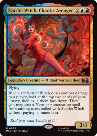 Scarlet Witch, Chaotic Avenger (Surge Foil) (MSC-093) - Commander: Marvel Super Heroes Foil-1