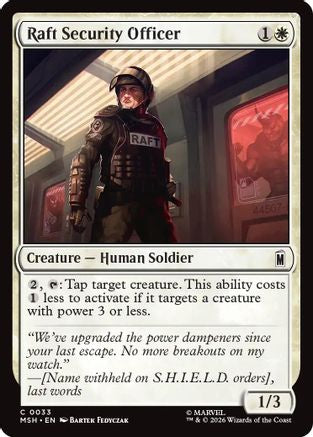 Raft Security Officer (MSH-033) - Marvel Super Heroes-1