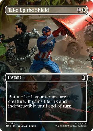 Take Up the Shield (Borderless) (MSH-348) - Marvel Super Heroes-1
