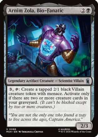 Arnim Zola, Bio-Fanatic (MSH-086) - Marvel Super Heroes Foil-1