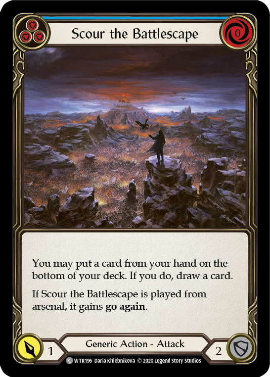 Scour the Battlescape (Blue) [U-WTR196] (Welcome to Rathe Unlimited)  Unlimited Rainbow Foil-2