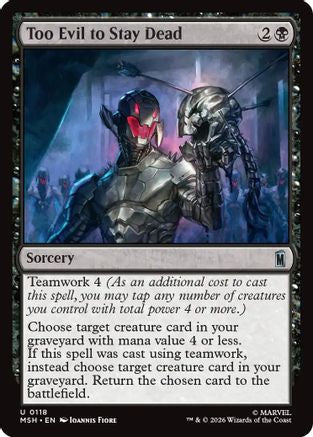 Too Evil to Stay Dead (MSH-118) - Marvel Super Heroes Foil-1