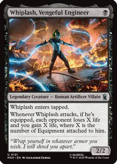 Whiplash, Vengeful Engineer (MSH-121) - Marvel Super Heroes Foil-1