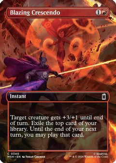Blazing Crescendo (Borderless) (MSH-340) - Marvel Super Heroes Foil-1