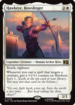 Hawkeye, Bowslinger (MSC-596) - Commander: Marvel Super Heroes-1
