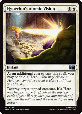 Hyperion's Atomic Vision (MSC-600) - Commander: Marvel Super Heroes Foil-1