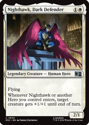 Nighthawk, Dark Defender (MSC-604) - Commander: Marvel Super Heroes Foil-1