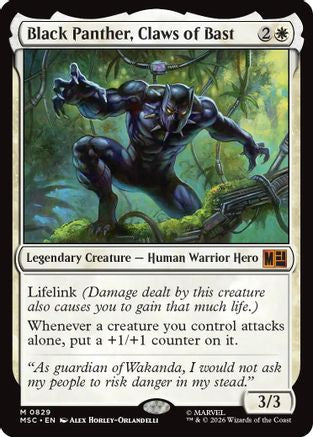 Black Panther, Claws of Bast (MSC-829) - Commander: Marvel Super Heroes-1
