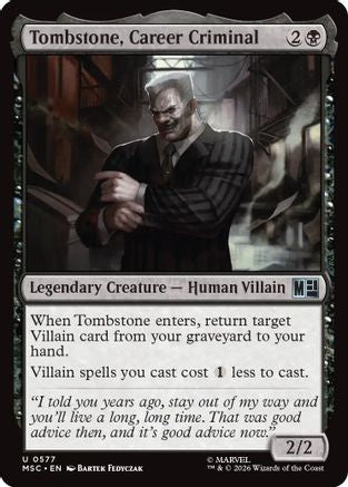 Tombstone, Career Criminal (0577) (MSC-577) - Commander: Marvel Super Heroes-1