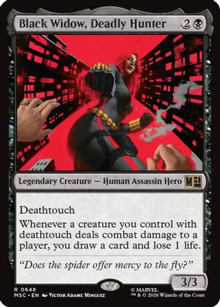 Black Widow, Deadly Hunter (MSC-648) - Commander: Marvel Super Heroes Foil-1
