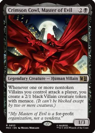 Crimson Cowl, Master of Evil (MSC-653) - Commander: Marvel Super Heroes Foil-1