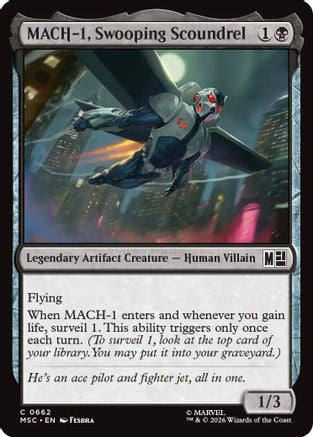 MACH-1, Swooping Scoundrel (MSC-662) - Commander: Marvel Super Heroes Foil-1