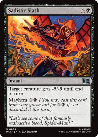 Sadistic Slash (MSC-666) - Commander: Marvel Super Heroes-1
