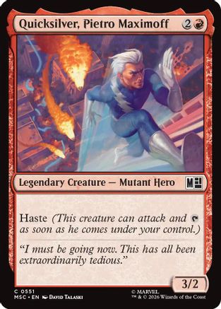 Quicksilver, Pietro Maximoff (0551) (MSC-551) - Commander: Marvel Super Heroes-1