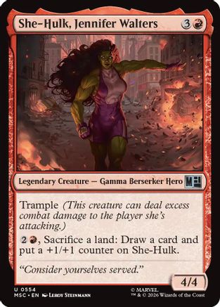 She-Hulk, Jennifer Walters (MSC-554) - Commander: Marvel Super Heroes Foil-1
