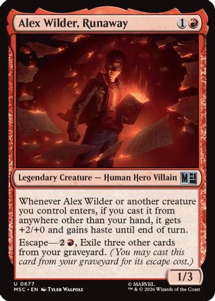 Alex Wilder, Runaway (MSC-677) - Commander: Marvel Super Heroes-1