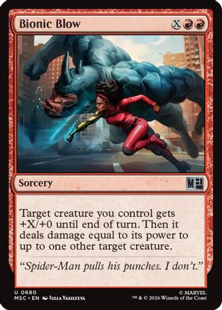 Bionic Blow (MSC-680) - Commander: Marvel Super Heroes Foil-1