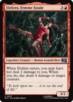 Elektra, Femme Fatale (MSC-687) - Commander: Marvel Super Heroes Foil-1
