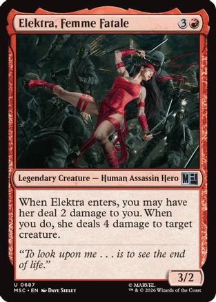 Elektra, Femme Fatale (MSC-687) - Commander: Marvel Super Heroes Foil-1