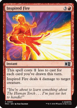 Inspired Fire (MSC-690) - Commander: Marvel Super Heroes Foil-1