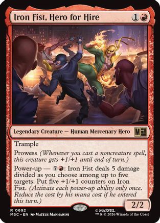 Iron Fist, Hero for Hire (MSC-692) - Commander: Marvel Super Heroes Foil-1