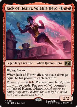 Jack of Hearts, Volatile Hero (MSC-693) - Commander: Marvel Super Heroes-1