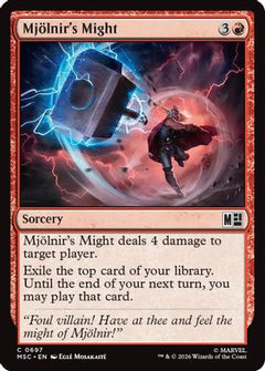 Mjollnir's Might (MSC-697) - Commander: Marvel Super Heroes Foil-1