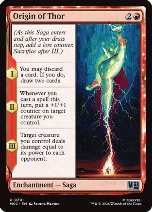 Origin of Thor (MSC-701) - Commander: Marvel Super Heroes Foil-1