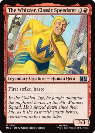 The Whizzer, Classic Speedster (MSC-710) - Commander: Marvel Super Heroes Foil-1