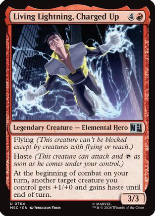 Living Lightning, Charged Up (MSC-764) - Commander: Marvel Super Heroes Foil-1