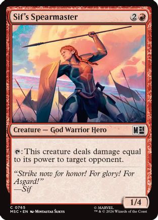 Sif's Spearmaster (MSC-765) - Commander: Marvel Super Heroes Foil-1