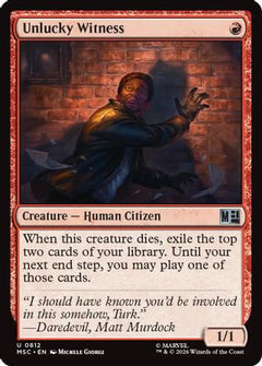 Unlucky Witness (MSC-812) - Commander: Marvel Super Heroes Foil-1