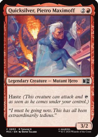 Quicksilver, Pietro Maximoff (0853) (MSC-853) - Commander: Marvel Super Heroes-1
