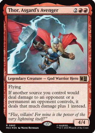 Thor, Asgard's Avenger (Surge Foil) (MSC-883) - Commander: Marvel Super Heroes Foil-1