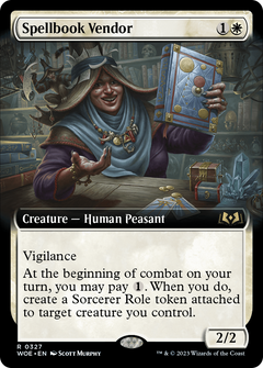 Spellbook Vendor (Extended Art) [Wilds of Eldraine]-1